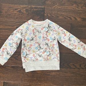 Girls 5T Dr Suess sweatshirt.  Worn once.  Non smoking home.